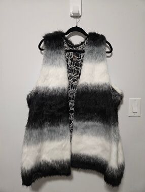Melissa McCarthy Seven7 Faux Fur Vest, Plus Size 4X